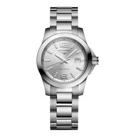 Montre Longines Conquest Cadran Argenté "soleil" Bracelet Acier