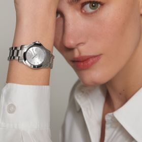 Montre Longines Conquest Cadran Argenté "soleil" Bracelet Acier