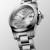 Montre Longines Conquest Cadran Argenté "soleil" Bracelet Acier