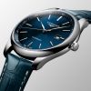 Montre Longines Master Collection Cadran Bleu soleillé Bracelet Alligator