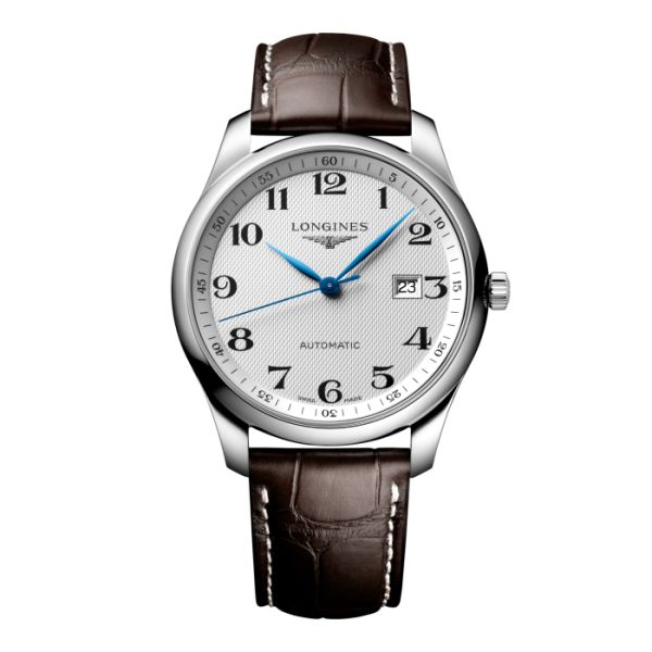 Montre Longines Master Collection Cadran Argenté "grain d'orge" Bracelet Alligator