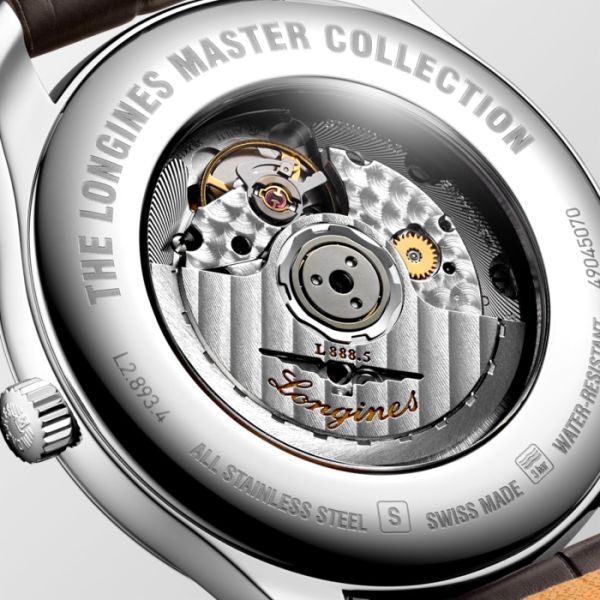 Montre Longines Master Collection Cadran Argenté "grain d'orge" Bracelet Alligator