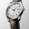 Montre Longines Master Collection Cadran Argenté "grain d'orge" Bracelet Alligator
