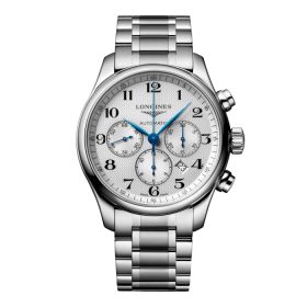 Montre Longines Master Collection Chronograph Cadran Argenté "grain d'orge" Bracelet Acier