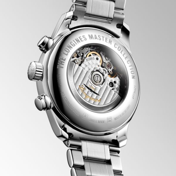 Montre Longines Master Collection Chronograph Cadran Argenté "grain d'orge" Bracelet Acier