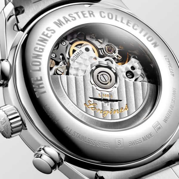 Montre Longines Master Collection Chronograph Cadran Argenté "grain d'orge" Bracelet Acier