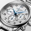 Montre Longines Master Collection Chronograph Cadran Argenté "grain d'orge" Bracelet Acier