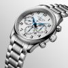 Montre Longines Master Collection Chronograph Cadran Argenté "grain d'orge" Bracelet Acier