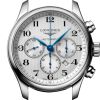 Montre Longines Master Collection Chronograph Cadran Argenté "grain d'orge" Bracelet Acier
