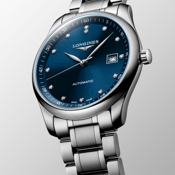 Montre Longines Master Collection Cadran Bleu soleillé Bracelet Acier