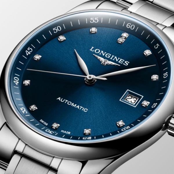 Montre Longines Master Collection Cadran Bleu soleillé Bracelet Acier