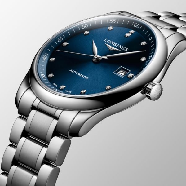 Montre Longines Master Collection Cadran Bleu soleillé Bracelet Acier