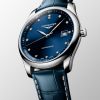 Montre Longines Master Collection Cadran Bleu soleillé Bracelet Alligator