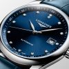 Montre Longines Master Collection Cadran Bleu soleillé Bracelet Alligator
