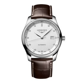 Montre Longines Master Collection Cadran Argenté "grain d'orge" Bracelet Alligator