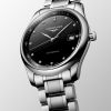 Montre Longines Master Collection Cadran Noir laqué poli Bracelet Acier