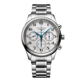Montre Longines Master Collection Chronograph Cadran Argenté "grain d'orge" Bracelet Acier
