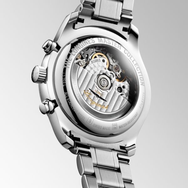 Montre Longines Master Collection Chronograph Cadran Argenté "grain d'orge" Bracelet Acier
