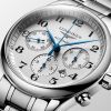 Montre Longines Master Collection Chronograph Cadran Argenté "grain d'orge" Bracelet Acier