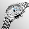 Montre Longines Master Collection Chronograph Cadran Argenté "grain d'orge" Bracelet Acier