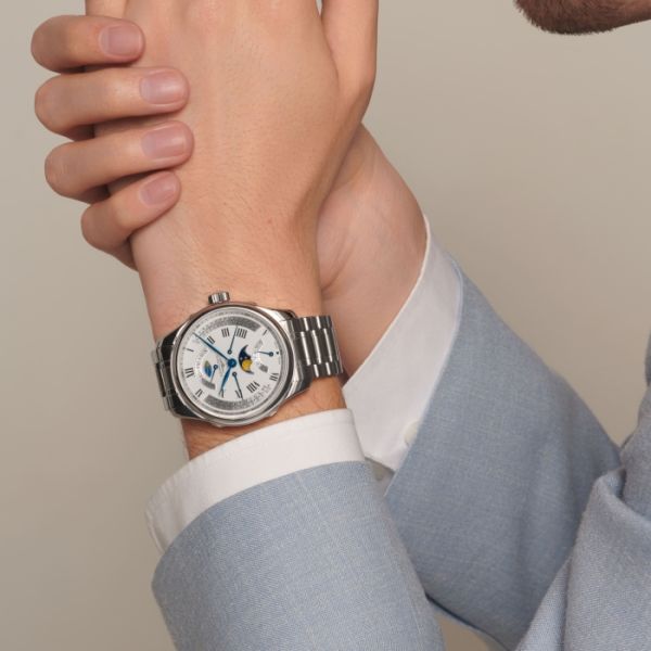 Montre Longines Master Collection Retrograde Cadran Argenté "grain d'orge" Bracelet Acier
