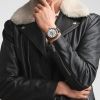 Montre Longines Weems Second-Setting Watch Cadran Blanc laqué poli Bracelet Alligator