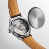 Montre Longines Weems Second-Setting Watch Cadran Blanc laqué poli Bracelet Alligator
