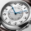 Montre Longines Weems Second-Setting Watch Cadran Blanc laqué poli Bracelet Alligator