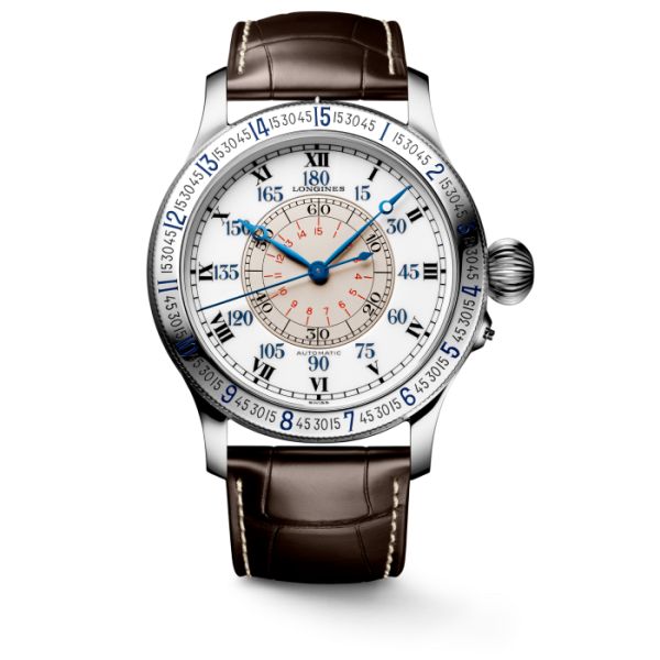 Montre Lindbergh Hour Angle Watch Cadran Blanc laqué poli Bracelet Alligator