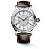 Montre Lindbergh Hour Angle Watch Cadran Blanc laqué poli Bracelet Alligator