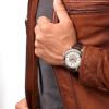 Montre Lindbergh Hour Angle Watch Cadran Blanc laqué poli Bracelet Alligator