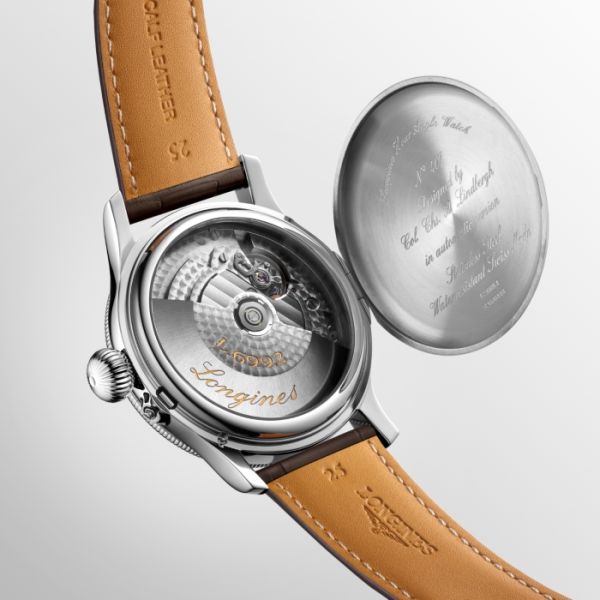 Montre Lindbergh Hour Angle Watch Cadran Blanc laqué poli Bracelet Alligator
