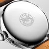 Montre Lindbergh Hour Angle Watch Cadran Blanc laqué poli Bracelet Alligator