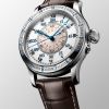 Montre Lindbergh Hour Angle Watch Cadran Blanc laqué poli Bracelet Alligator