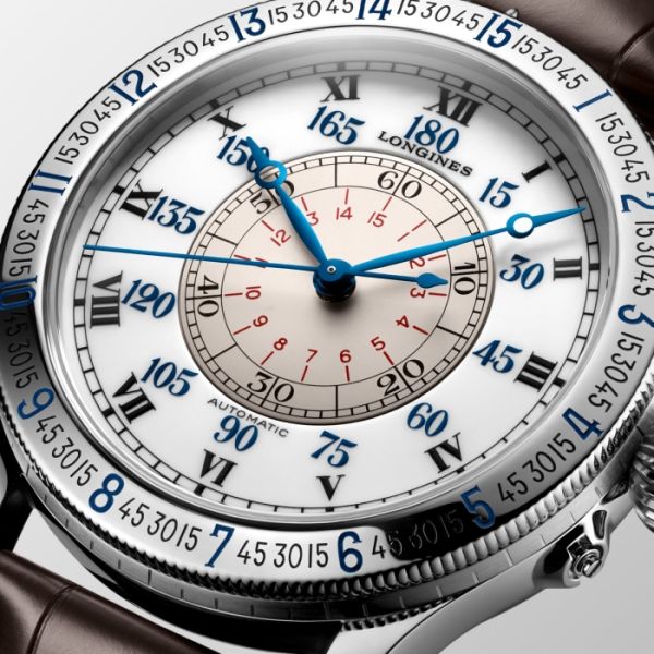 Montre Lindbergh Hour Angle Watch Cadran Blanc laqué poli Bracelet Alligator