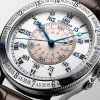 Montre Lindbergh Hour Angle Watch Cadran Blanc laqué poli Bracelet Alligator