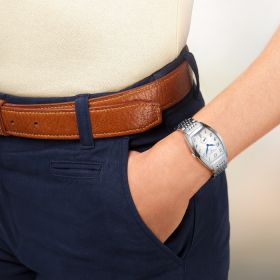 Montre Longines Evidenza Cadran Argenté "flinqué" Bracelet Acier