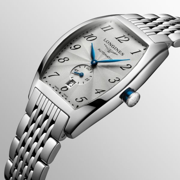 Montre Longines Evidenza Cadran Argenté "flinqué" Bracelet Acier