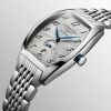 Montre Longines Evidenza Cadran Argenté "flinqué" Bracelet Acier