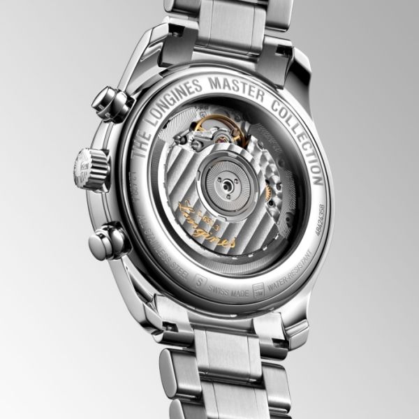 Montre Longines Master Collection Chronograph Cadran Argenté "grain d'orge" Bracelet Acier
