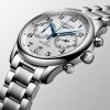 Montre Longines Master Collection Chronograph Cadran Argenté "grain d'orge" Bracelet Acier