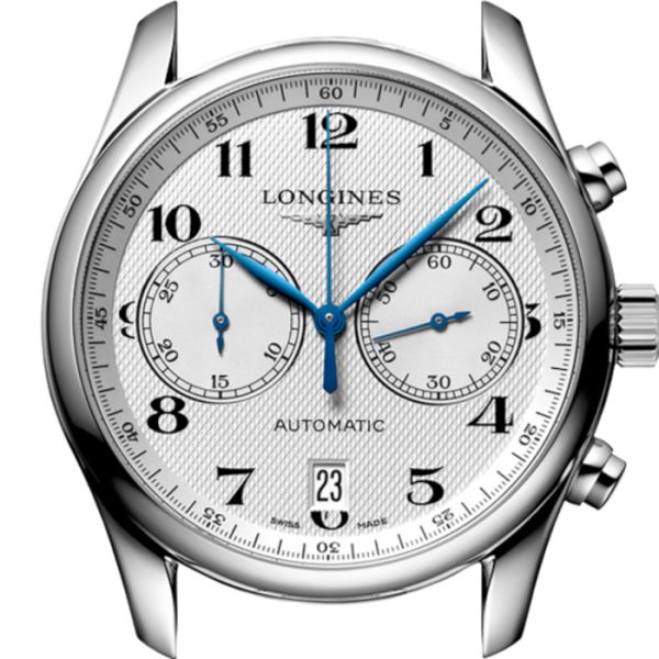 Montre Longines Master Collection Chronograph Cadran Argenté "grain d'orge" Bracelet Acier