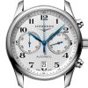 Montre Longines Master Collection Chronograph Cadran Argenté "grain d'orge" Bracelet Acier