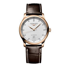 Montre Longines Master Collection Cadran Argenté "grain d'orge" Bracelet Alligator