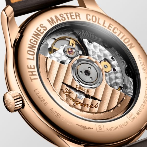 Montre Longines Master Collection Cadran Argenté "grain d'orge" Bracelet Alligator