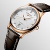 Montre Longines Master Collection Cadran Argenté "grain d'orge" Bracelet Alligator