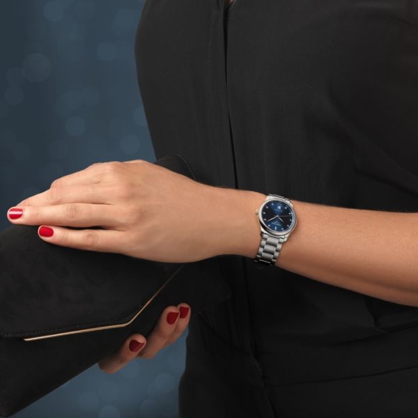 Montre Longines Master Collection Cadran Bleu soleillé Bracelet Acier