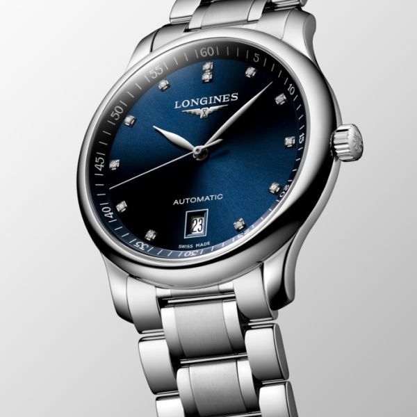 Montre Longines Master Collection Cadran Bleu soleillé Bracelet Acier
