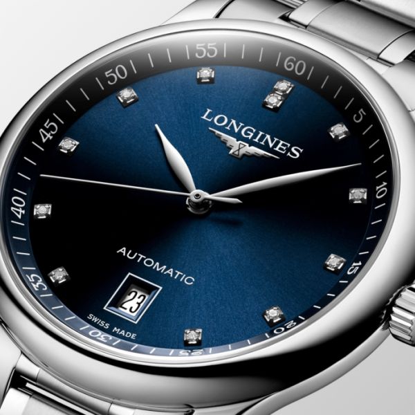Montre Longines Master Collection Cadran Bleu soleillé Bracelet Acier