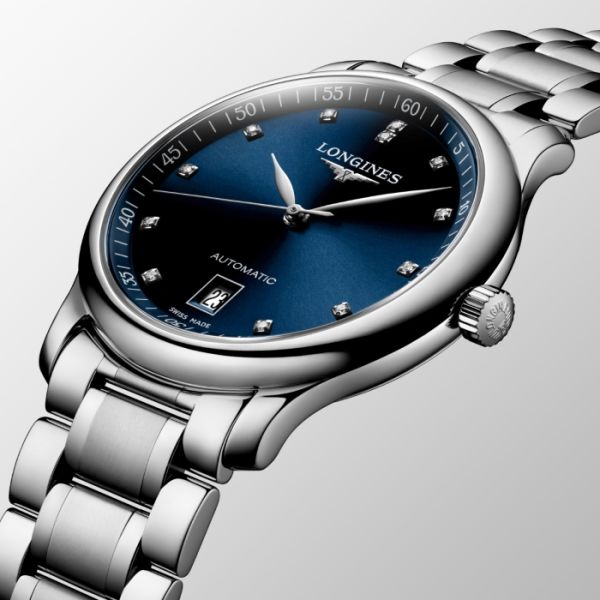Montre Longines Master Collection Cadran Bleu soleillé Bracelet Acier